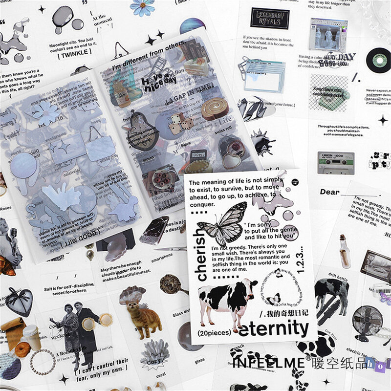Kawaii ملصقات شفافة فيلم سلسلة كتاب لأجهزة الكمبيوتر المحمولة مذكرات ألبوم الشريط سكرابوكينغ المواد القرطاسية مجلة مخطط #2