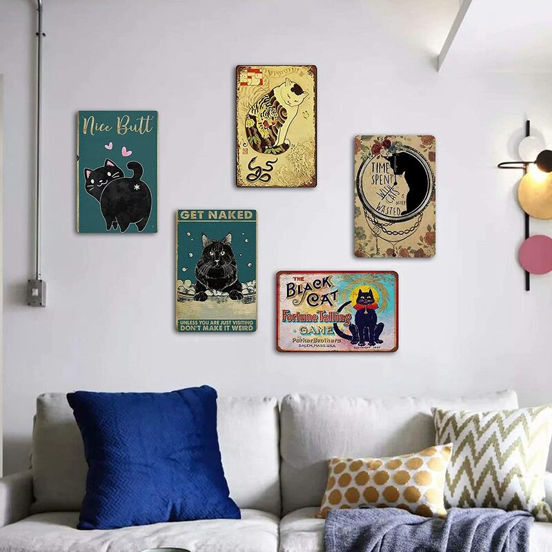 جدار الإشارات اليابانية نمط الكرتون فتاة جميلة تين تسجيل ملصق ديكور المنزل الحديث أنيمي الفيلم اللوحة المعدنية