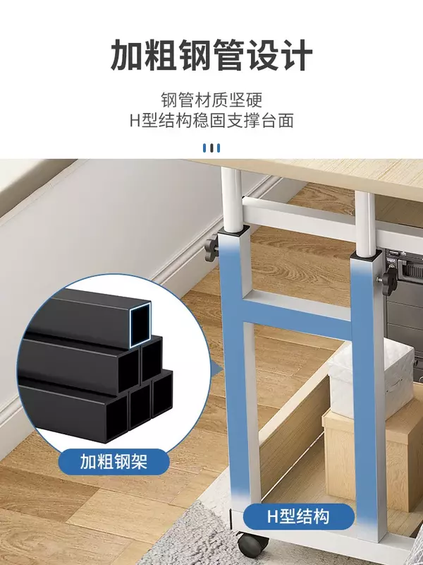Aoliviya الرسمية الجديدة السرير الجدول المنقولة الكمبيوتر ارتفاع تعديل الجدول المنزل غرفة نوم مكتب بسيط طالب عنبر سرير صغير