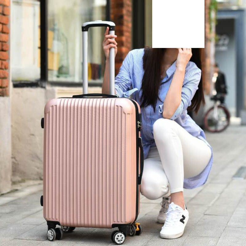 Women's Luggage Box Schoolgirl Trolley Case Chassis Universal Wheel Password Zippered Leather Case 20 Inches Men's