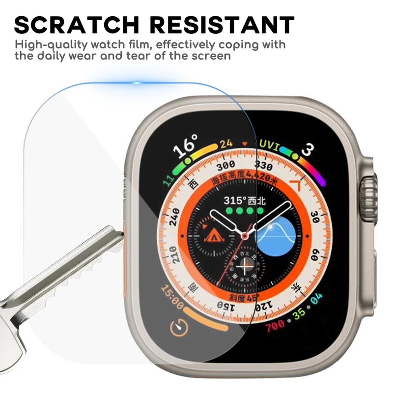 1-4 قطعة الزجاج ل أبل ساعة الترا 49 مللي متر Smartwatch حامي الشاشة ل iWatch سلسلة 8 الترا iWatch الترا المضادة للخدش فيلم #4