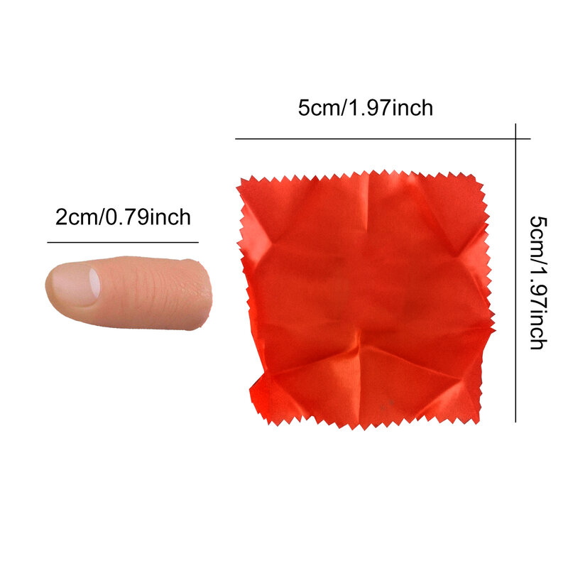Soft Fake Thumb Magic Fingers Trick Close Up Vanish Appearing Finger Trick Props Toy Funny Prank Party