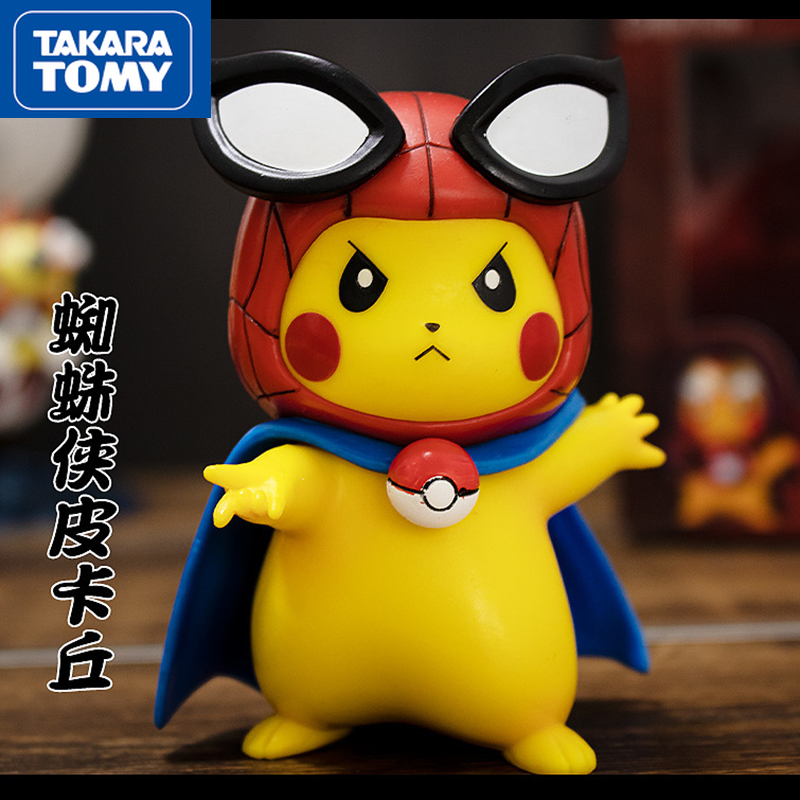 TAKARA TOMY cute cartoon Pikachu anime ornaments simple creative children's toys