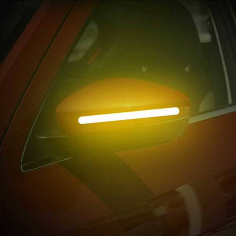 ذاتية اللصق المضادة للتصادم مرآة الرؤية الخلفية للدراجات النارية عاكس سيارة ملصق شاحنة مركبة شريط إضاءة طويل تحذير السلامة
