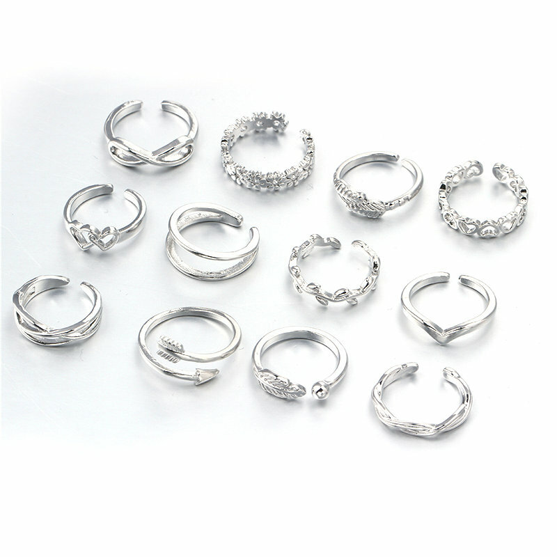 1 قطعة خاتم اصبع القدم قابل للتعديل للنساء الفتيات مفتوحة الذيل شريط خاتم مجوهرات للقدم هاواي #5