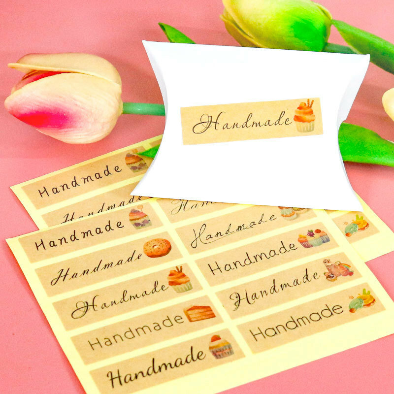5 ورقة/مجموعة ملصقات الخبز الفرنسية "ميرسي" "handmard" "صنع مع الحب" شنطة هدايا التسمية لتقوم بها بنفسك كعكة دونات ديكور لوازم الحفلات