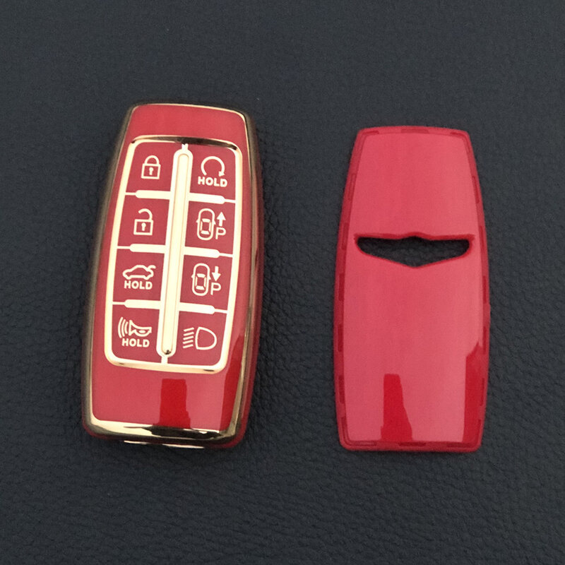 سيارة حافظة مفاتيح من البولي يوريثان غطاء حامل لهيونداي Genesis GV70 GV80 GV90 2020 2021 2022 حلقة مفاتيح واقية إكسسوارات واقية #5