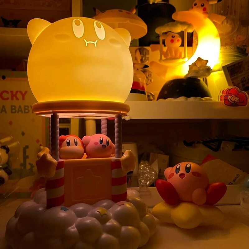 الأصلي 23 سنتيمتر Kirby اللمس ضوء بالون الهواء الساخن التعريفي ليلة ضوء الجدول ليلة ضوء عمل أرقام الخيال للطفل