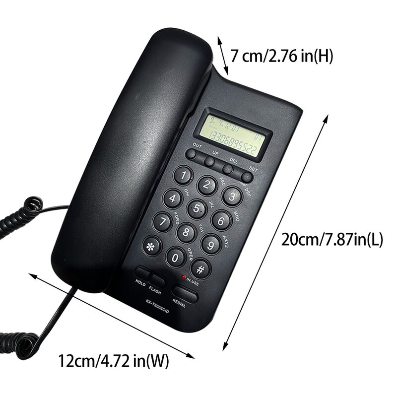 KX-T5006CID FSK DTMF بصوت عال فندق المنزل مكتب هاتف سلكي الأعمال زر كبير معرف المتصل الحائط