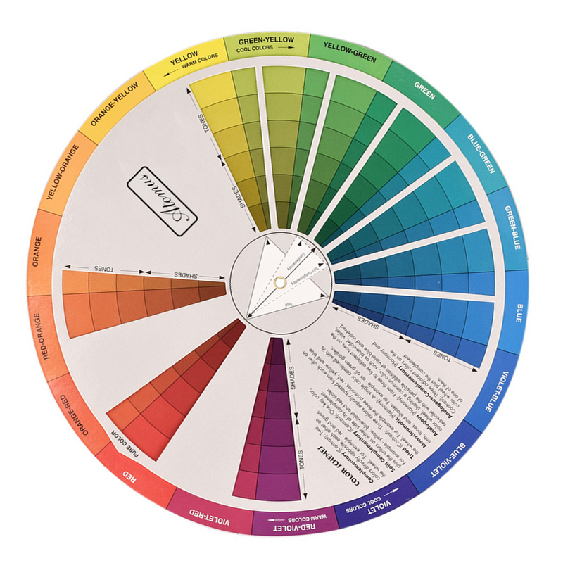 ألوان عجلة اللون دليل الرسم البياني خلط Rgb مجلس ماكياج دائرة للفنان مزج مختلطة basicالصباغ الطلاء لوني