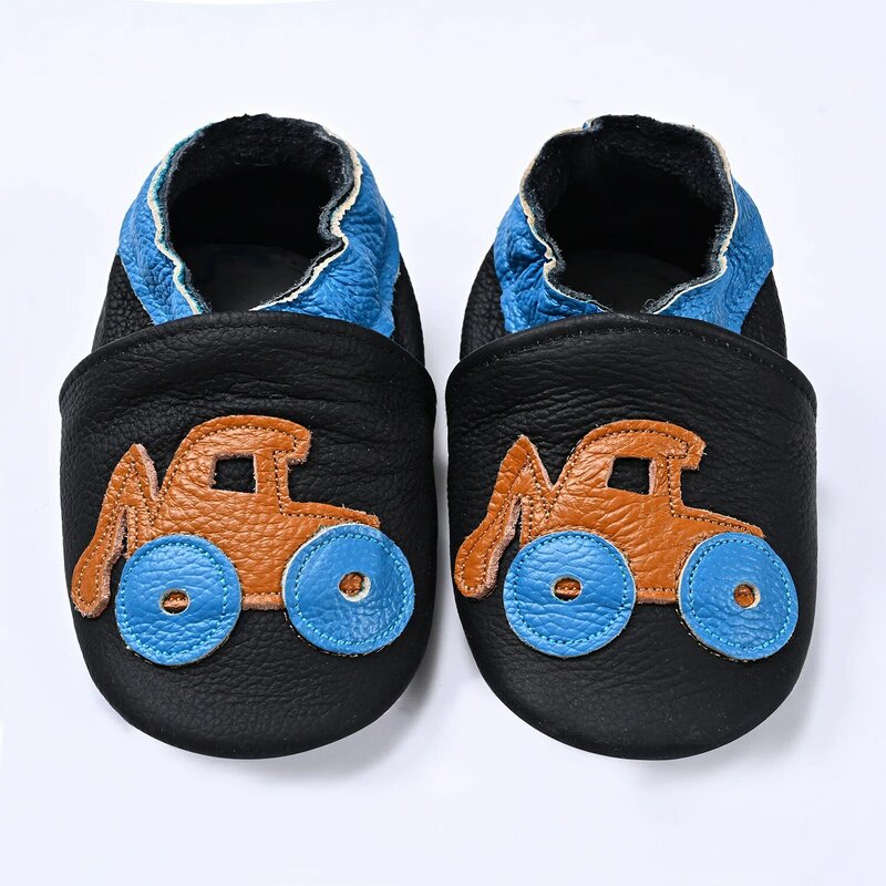 حذاء مشاية الأولى للأطفال مصنوع من جلد الحيوانات الأصلي حذاء بنعل ناعم للأطفال الصغار حذاء للأطفال الرضع غير قابل للانزلاق