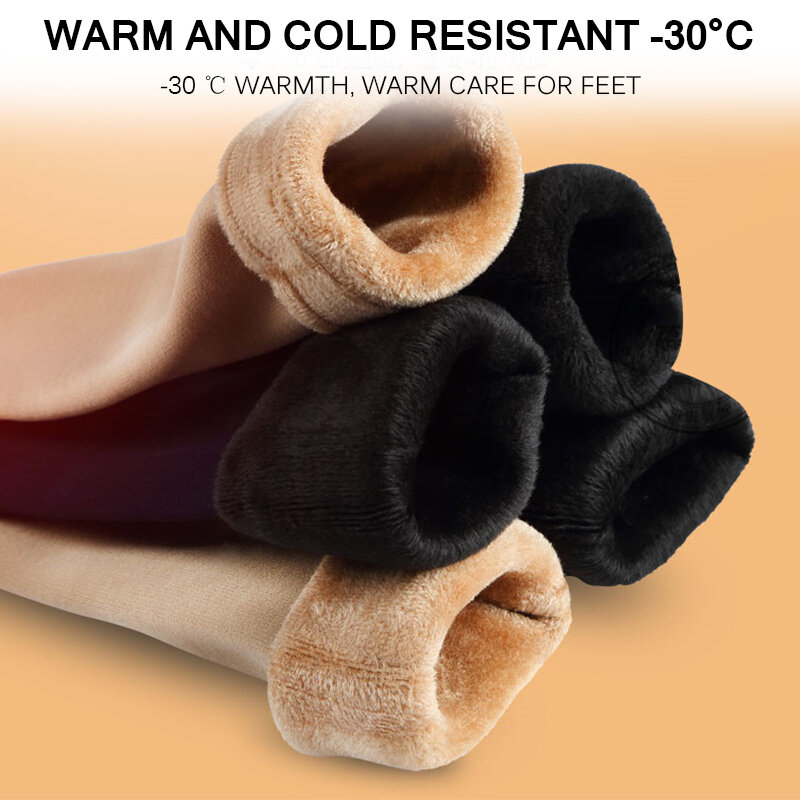 جديد المخملية النساء الشتاء الدافئة رشاقته الحرارية الجوارب لينة عادية بلون جورب الصوف الكشمير المنزل الثلوج الأحذية الطابق جورب 1Pairs