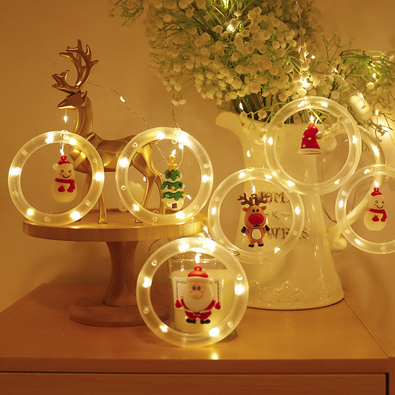 أضواء عيد الميلاد LED عطلة ضوء جارلاند الجنية سلسلة أضواء USB سانتا اكسسوارات الديكور لعيد الميلاد السنة الجديدة نافيداد الطرف