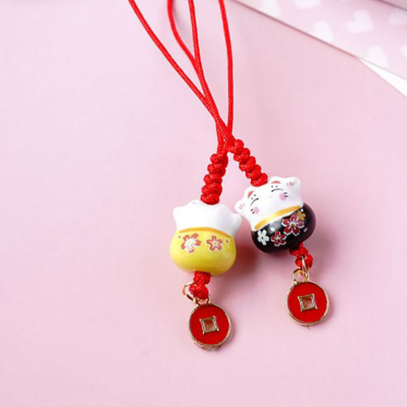 New Cartoon Japanese Lucky Cat Keychain For Women Men Maneki Neko Trinkets Bag Phone Car Charms Key Chain Jewelry Accessories