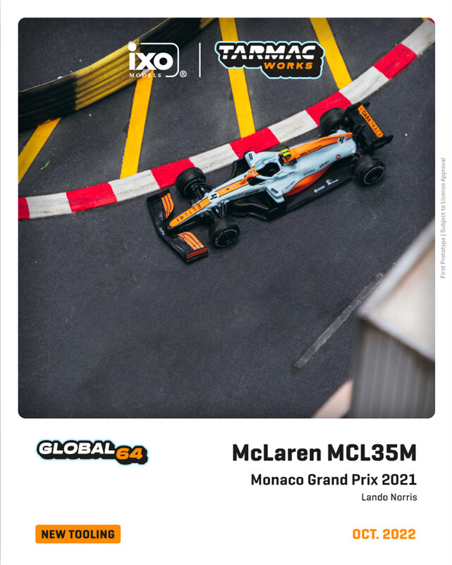 TW Tarmac يعمل 1:64 McLaren MCL35M F1 مجموعة من يموت الصب سبيكة سيارة الديكور نموذج اللعب #3