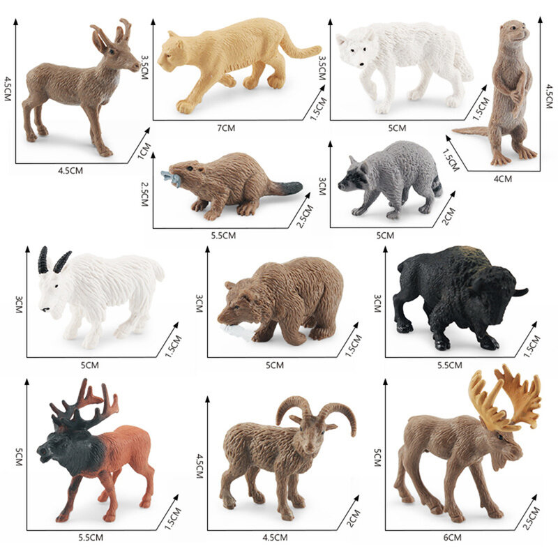 محاكاة الحيوانات البرية نموذج أشيب إلك بيسون واقعية بك سطح المكتب زخرفة محاكاة ألعاب حيوانات البرية بك نموذج حلية B99 #2