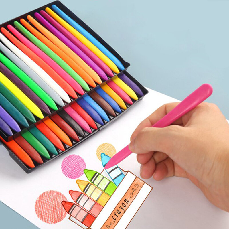 قلم تلوين ثلاثي الشكل آمن غير سام 36 لونًا قلم تلوين ثلاثي للأطفال أدوات مكتبية للأطفال