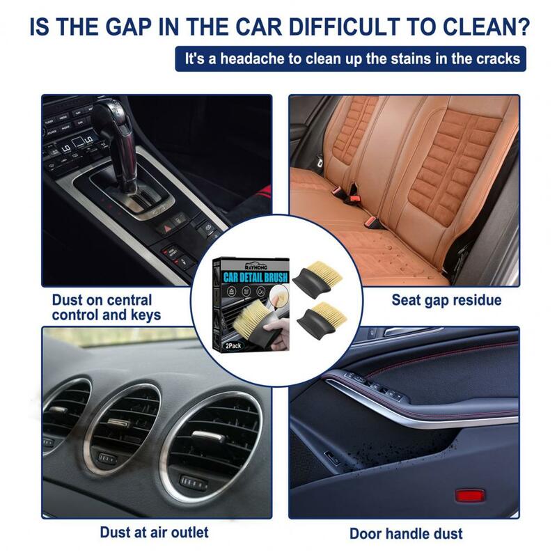 2 قطعة جودة سيارة الداخلية تنظيف جهاز إزالة الغبار فرشاة منظف تكييف سيارة غير خدش تطبيق واسع #1