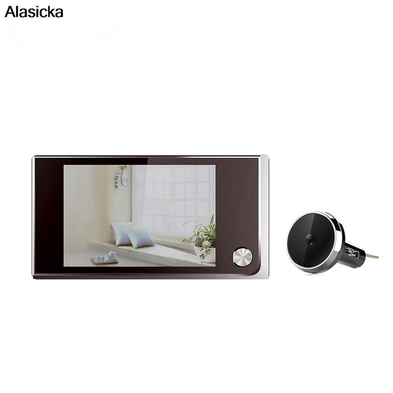 C01 3.5 بوصة 120 درجة الرقمية LCD ثقب الباب البصرية المراقبة الإلكترونية القط العين كاميرا الجرس كاميرا