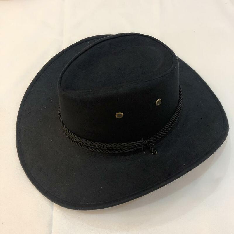 كاوبوي قبعة جلد الغزال الربيع الصيف رجل قبعات الظل ركوب الخيل في الهواء الطلق بلون جودة عالية موضة جديدة #4