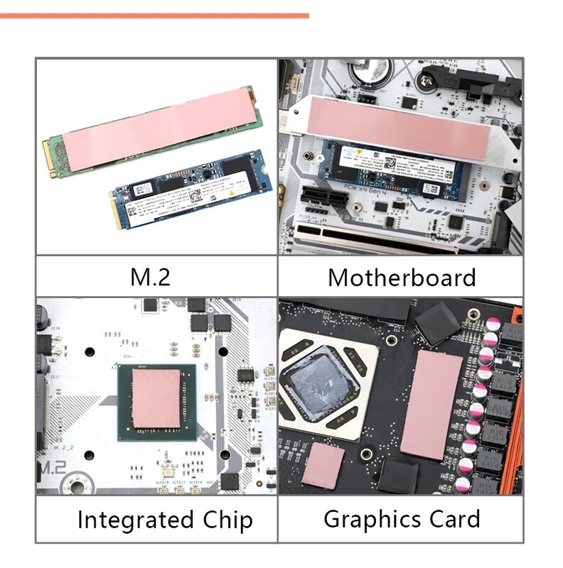 Ocng لوحة حرارية 15 واط/MK 16 واط/MK متعددة الحجم لينة تبديد الحرارة بطانة حماية من السيليكون وحدة المعالجة المركزية/GPU بطاقة جرافيكس اللوحة الأم بط...