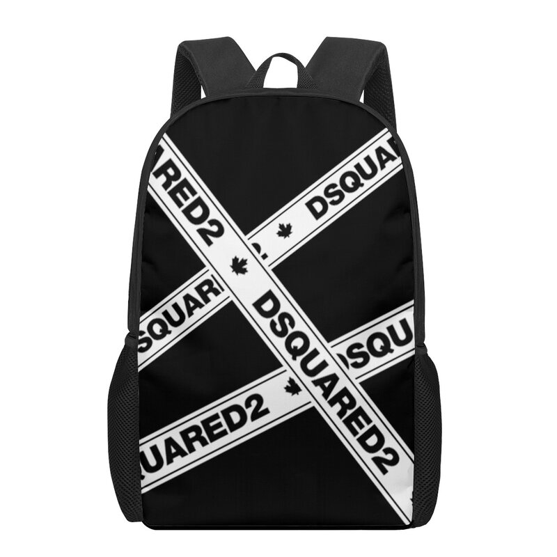DSQ2 D2 موضة الاتجاه العلامة التجارية طباعة الرجال على ظهره أطفال بنين روك رول حقائب مدرسية للمراهقين اليومية على ظهره حقيبة كتب حزمة