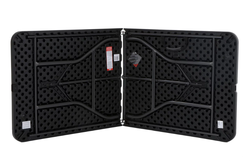 Cosco 6 قدم أسود محمول قابلة للطي الجدول محور حقيبة التخييم في الهواء الطلق الجدول