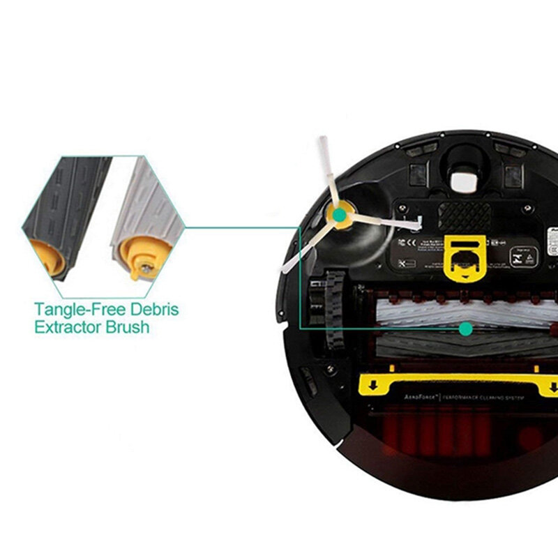 2 Pairs الحطام النازع فرش مجموعة اكسسوارات ل iRobot Roomba 800 900 870 880 960 980 مكنسة كهربائية سلسلة