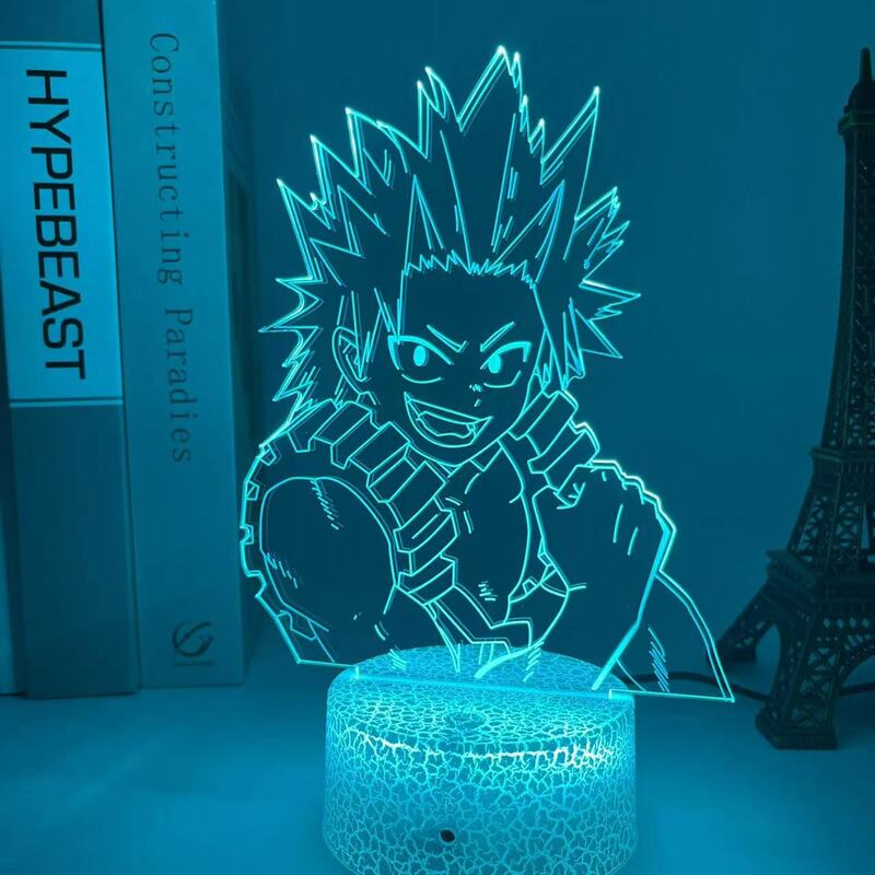 Anime My Hero Academia LED Night Light for Room Deco Eijiro Kirishima Character Lamp Birthday Gift Boku no Hero Academia Light