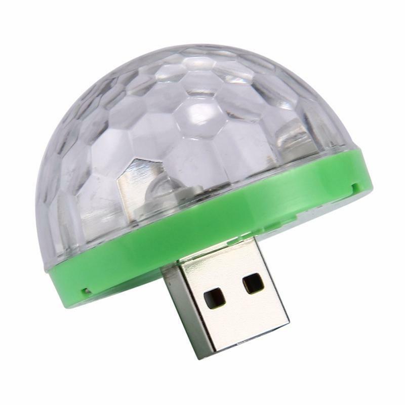 مصغرة USB LED ديسكو DJ ضوء المرحلة المحمولة الأسرة حفلة الكرة ضوء ملون بار نادي المرحلة تأثير مصباح الهاتف المحمول الإنارات