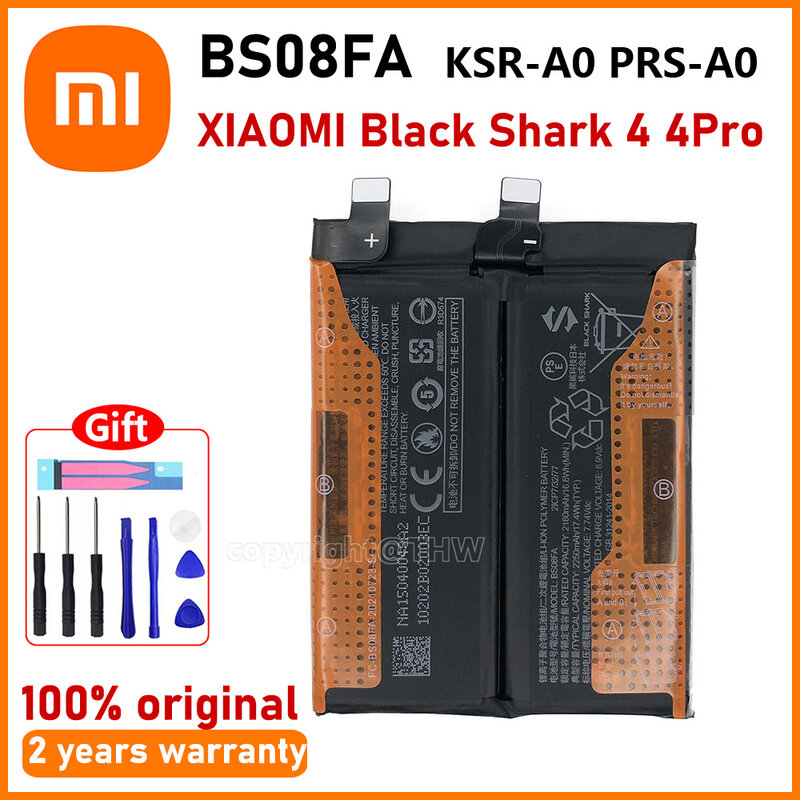 الأصلي XIAOMI الهاتف المحمول بطارية BS08FA BS06FA BS05FA BS10FA لأسود القرش 3 3S 4 4S 5 5RS برو KLE KSR-A0 استبدال البطارية