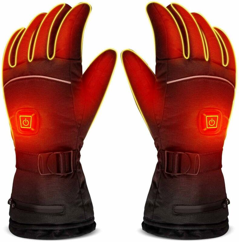Electric Heating Gloves Adjustable Temperature for Men/Women, Waterproof Warm Gloves for Cycling Motorcycle Hiking Skiing