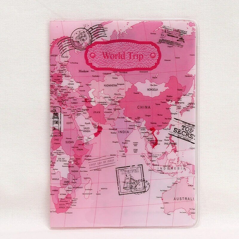 الإبداعية خريطة العالم غطاء جواز سفر بطاقات حافظة جواز سفر محفظة بحامل بطاقات وثيقة تذاكر المنظم حافظة إكسسوارات السفر #3