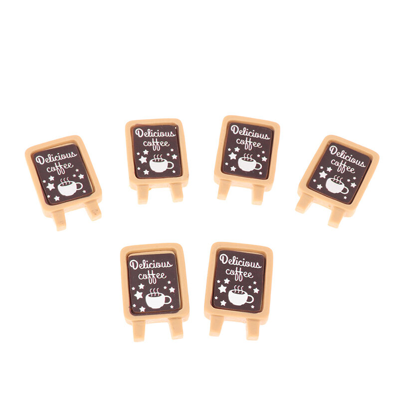10Pcs Simulation Mini Coffee Board Flatback Resin Embellishments Dollhouse Accessories #1