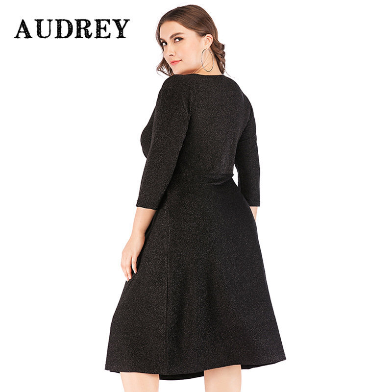 أنيقة مشرق الحرير Ruched حجم كبير فستان مثير كم طويل مثير عميق الخامس نحيل فستان حفلة a-line السيدات في عروض النساء الخريف