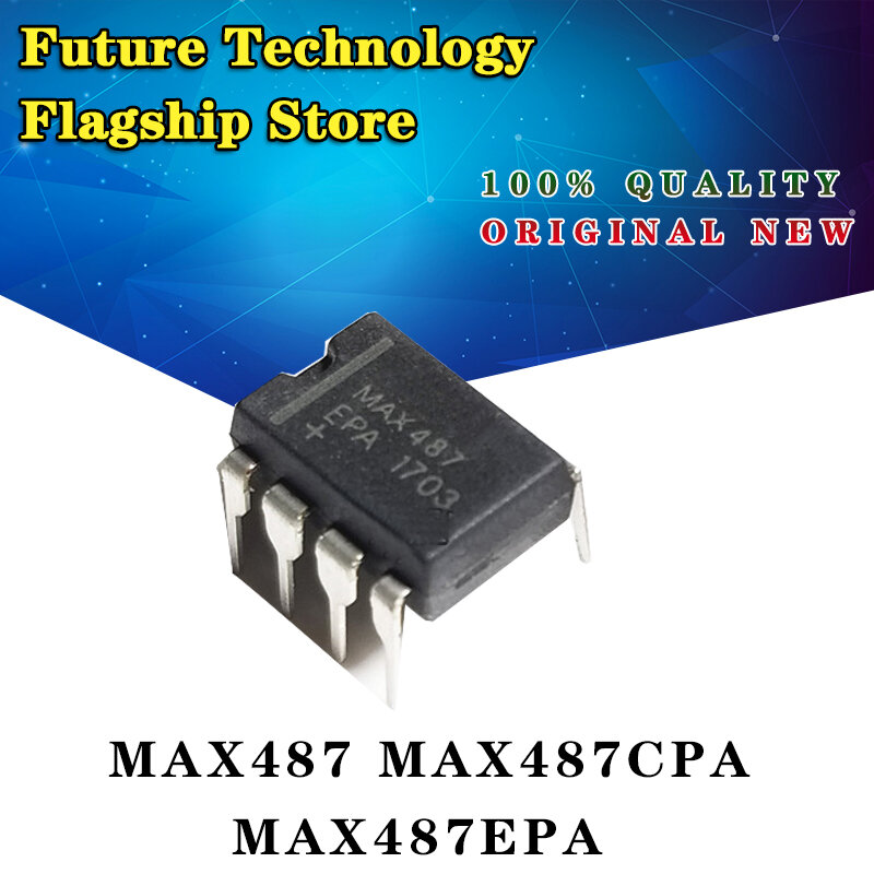 10 قطعة MAX487 max487كبا MAX487EPA في خط DIP8 حافلة جهاز الإرسال والاستقبال العلامة التجارية الجديدة