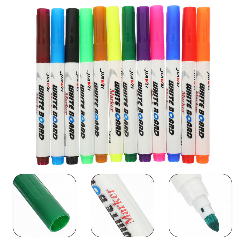 12Pcs Colorful Floating Painting Pens for Children School Whiteboard Pens Funny Water Painting Pens