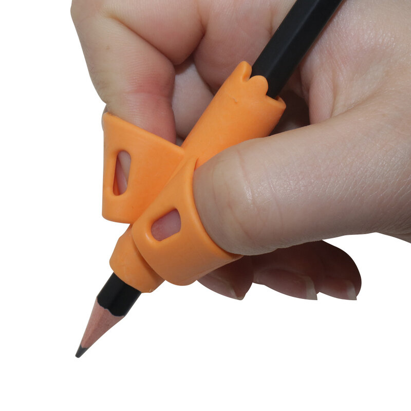 100 قطعة حامل قلم سيليكون ثلاثة إصبع حامل قلم طالب الكتابة مصحح الوضعية مدرسة القرطاسية مكتب الكتابة