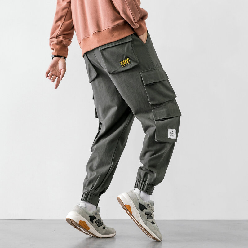 جديد البضائع السراويل الرجال سراويلي حريمي متعددة جيب شرائط رجل Sweatpants الشارع الشهير ملابس غير رسمية رجالي