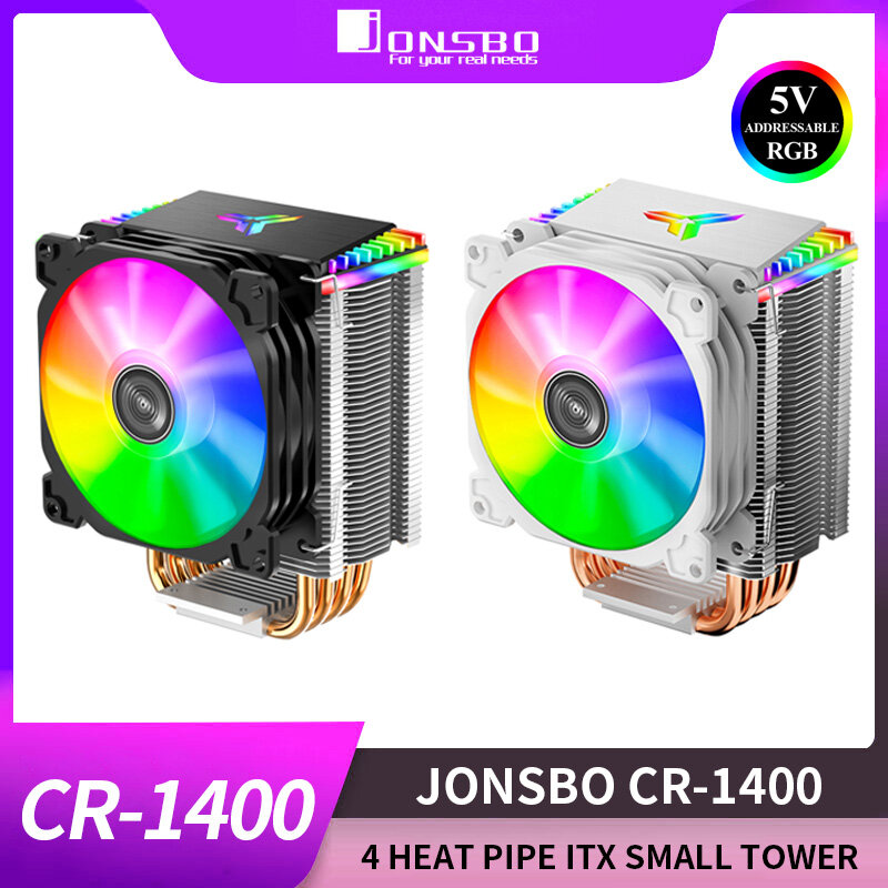 جونسبو CR-1400 ARGB 4 أنابيب الحرارة برج 5 فولت 3 دبوس وحدة المعالجة المركزية برودة ITX تبريد الهواء إنتل LGA1700 115X 1200 AM4 هادئة مروحة التبريد المبرد #1