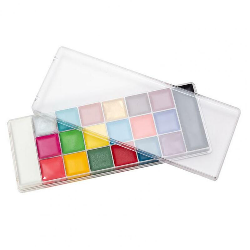 1 Box Beautiful Compact Eco-friendly Halloween Party Paint Palette for Halloween Face Paint Palette Body Painting
