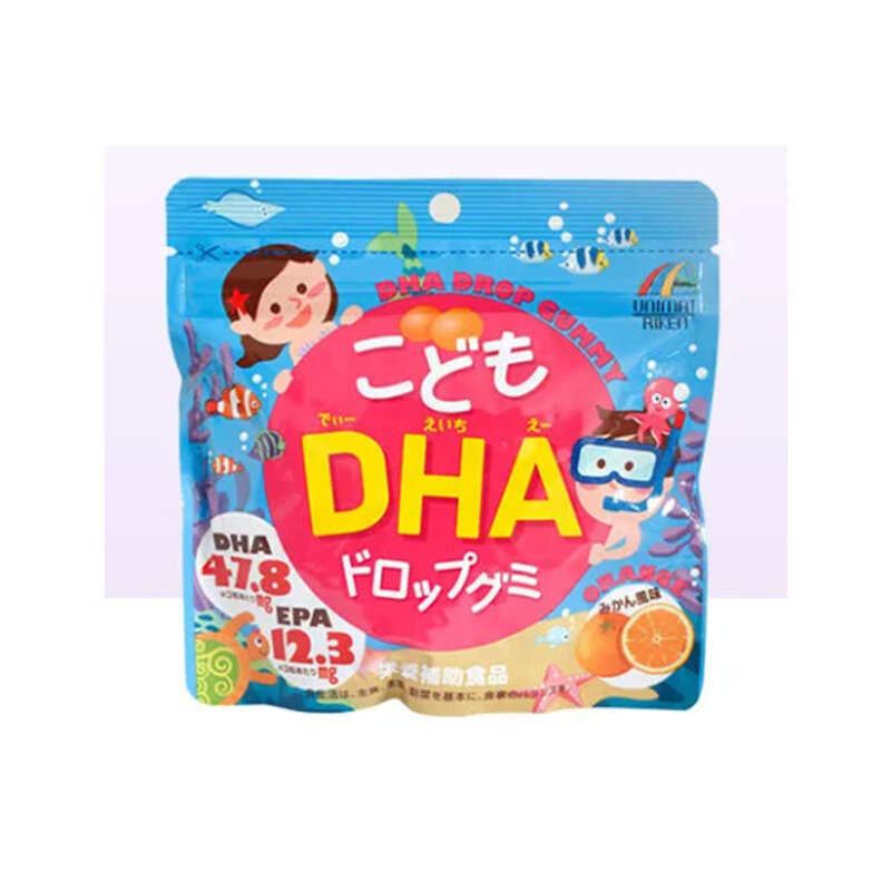ياباني unimat الرضع والأطفال الصغار DHA زيت سمك gummies لتغذية الدماغ وحماية العينين والذاكرة للمراهقين ث