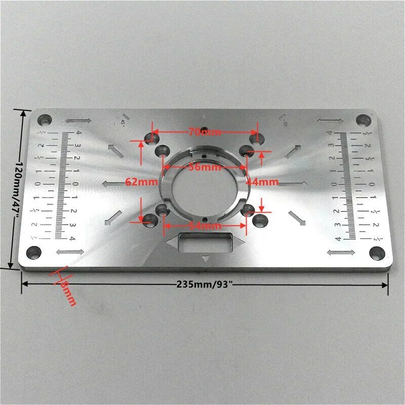 Carpentry Aluminium Router Table Insert Plate Carpentry Woodworking Benches Tool For Trimmer Engraving Machine Woodworker #3