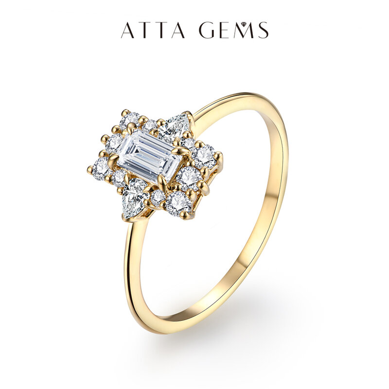 خاتم أتاغيمز-مثمن قص مويسانيتي للنساء ، صلب 925 فضة استرلينية ، خاتم الماس ، هدايا الخطوبة ، فاخر ، D VVS1 ، 5x3mm #1