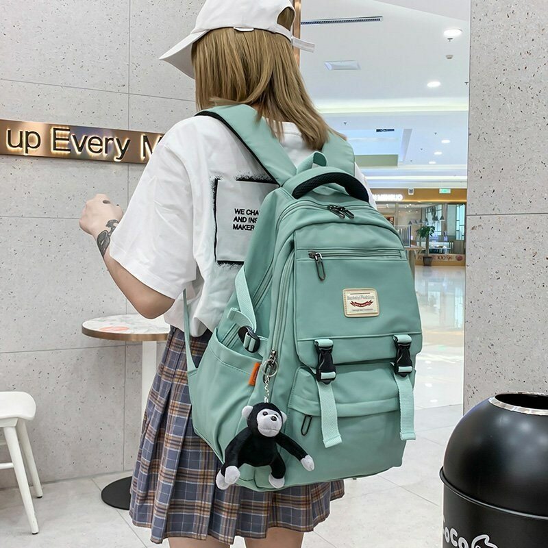 سعة كبيرة حقيبة مدرسية الطالب فتاة المراهقين حقيبة محمولة على الموضة الرجال النساء متعددة الوظائف حقيبة ظهر للسفر
