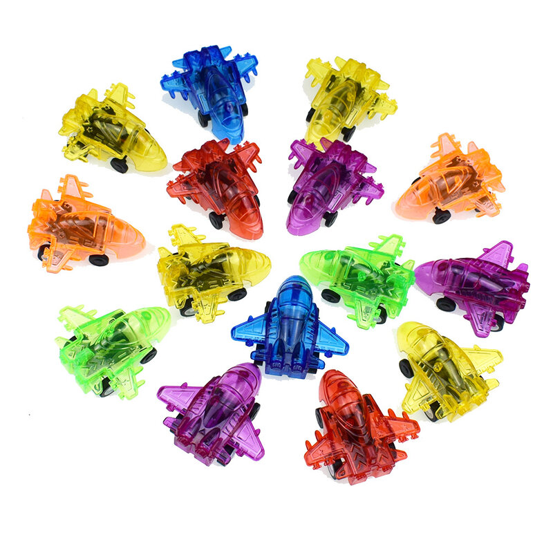 10 قطعة لون الحلوى شفافة التراجع نموذج طائرة الاطفال حفلة عيد ميلاد الهدايا بيناتا الحشو الأولاد اللعب