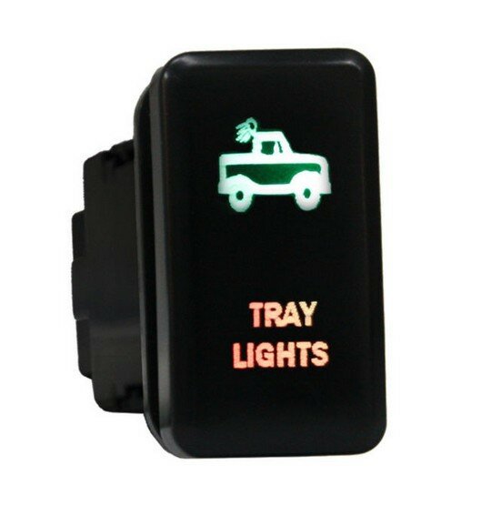 LED double light waterproof switch suitable for Toyota series key switch with wiring harness matching switch