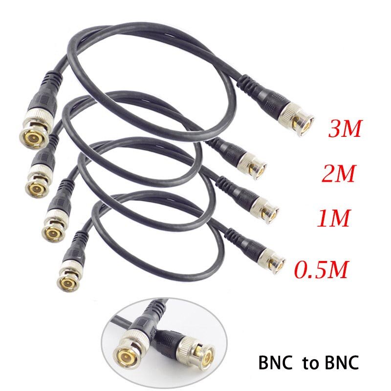 0.5M/1M/2M/3M BNC الذكور إلى BNC ذكر محول موصل كابل ضفيرة سلك ل كاميرا تلفزيونات الدوائر المغلقة BNC كابل التوصيل اكسسوارات L19 #1