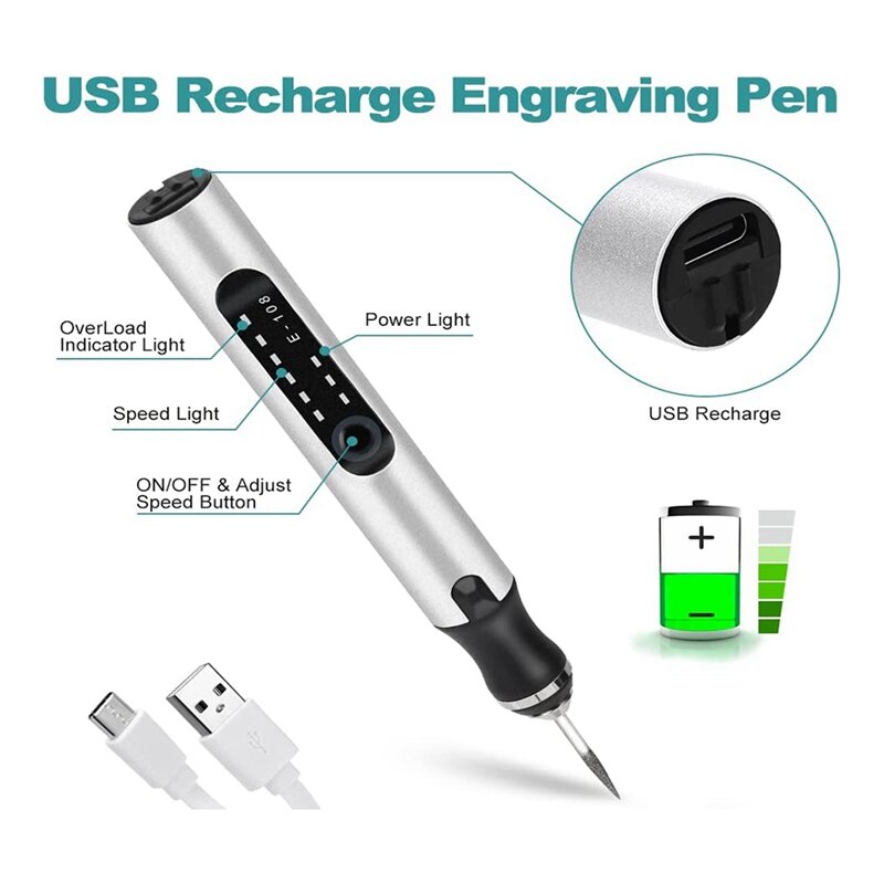 الكهربائية النقش القلم عدة USB قابلة للشحن حفارة اللاسلكي نحت أداة ل النقش نحت تخصيص DIY بها بنفسك والحرف اليدوية