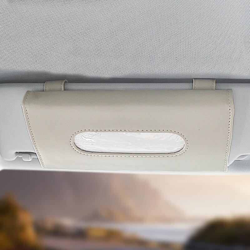 tissue boxes Car Tissue Box Towel Sets Car Sun Visor Holder Auto Interior Storage Decoration for interior Car Accessories